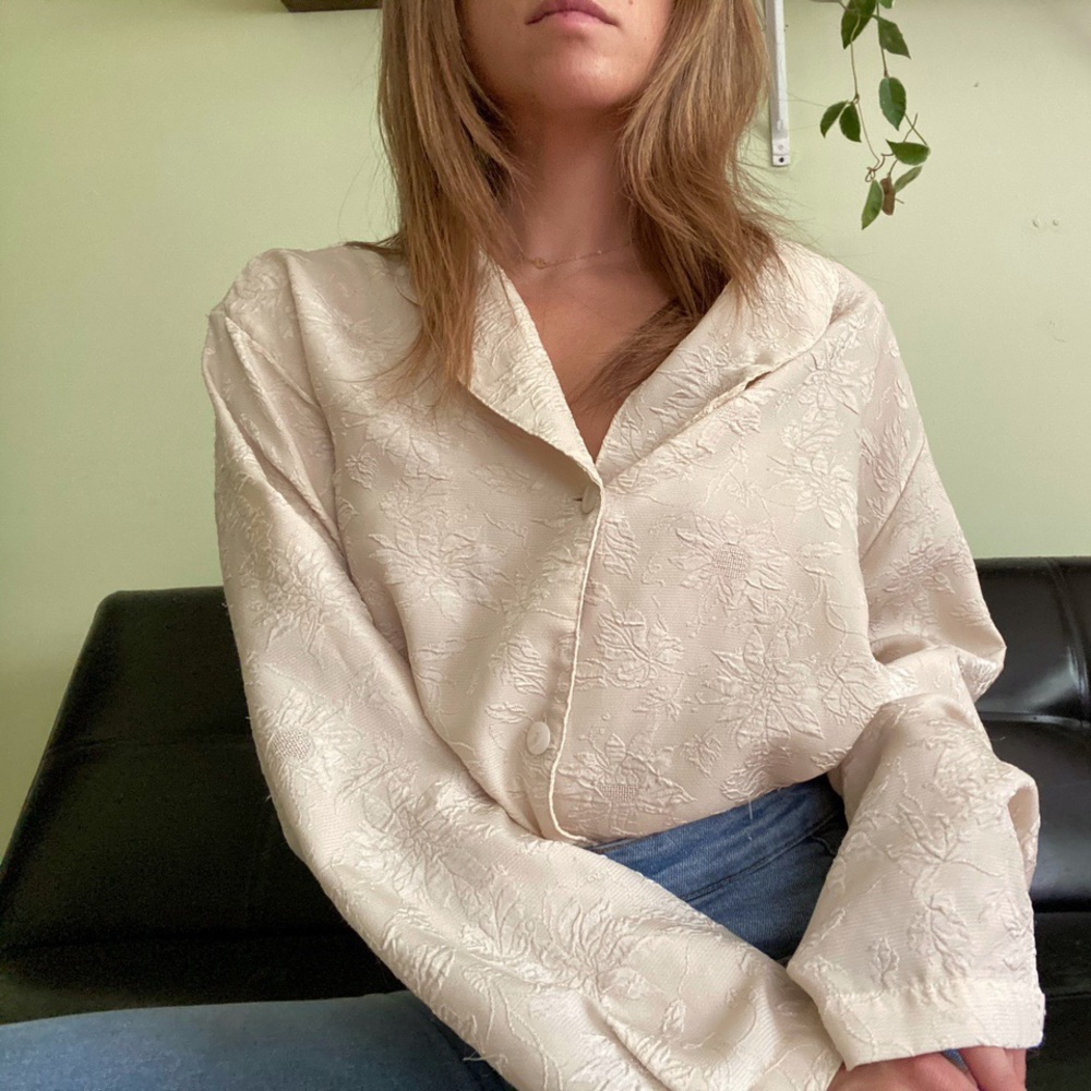 Vintage Pajama Style Blouse